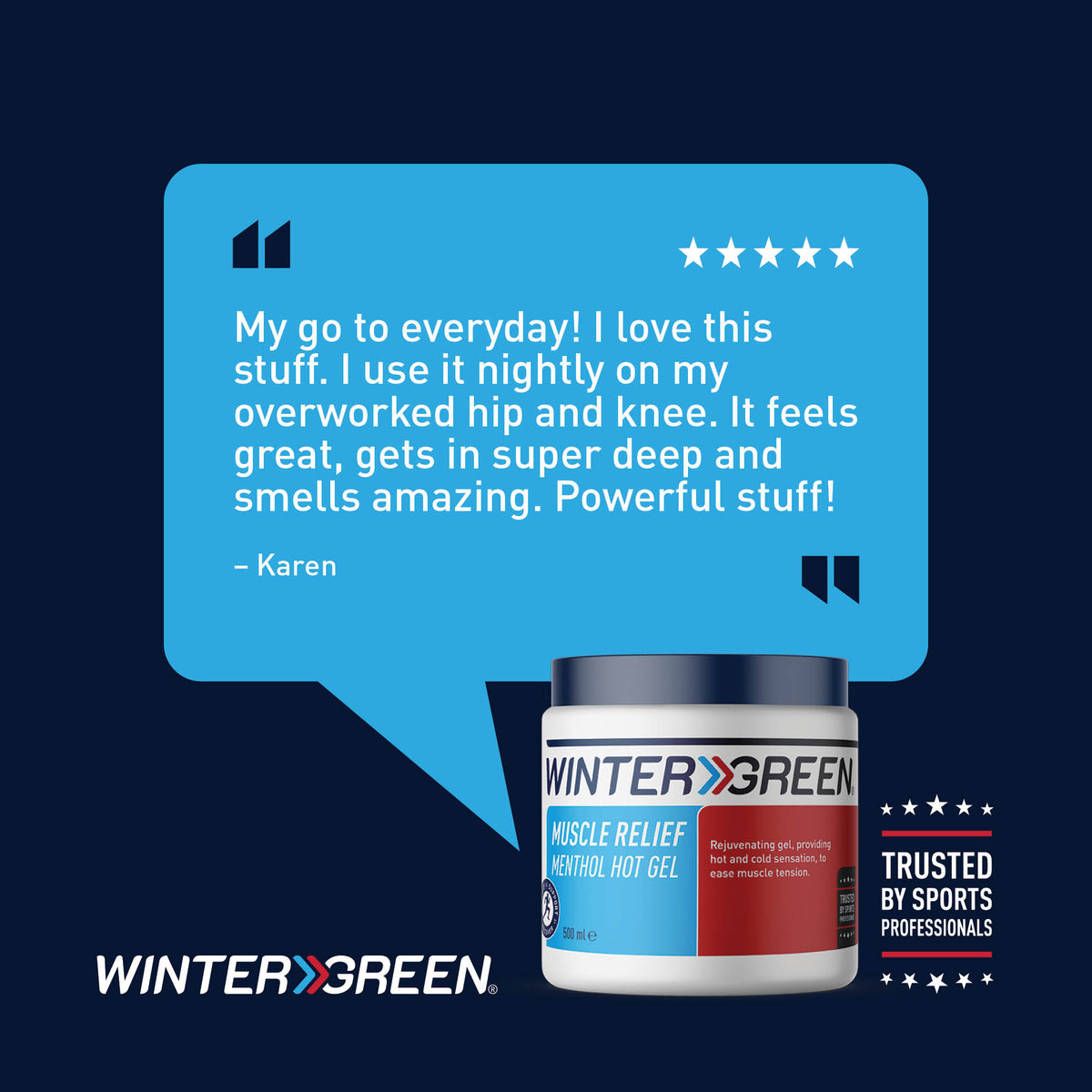 Muscle Relief Menthol Hot Gel 500g