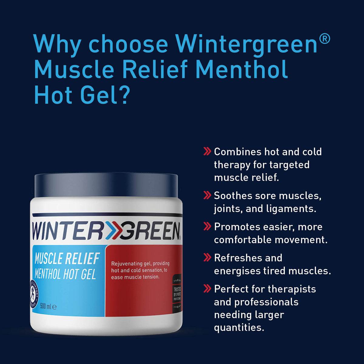 Muscle Relief Menthol Hot Gel 500g