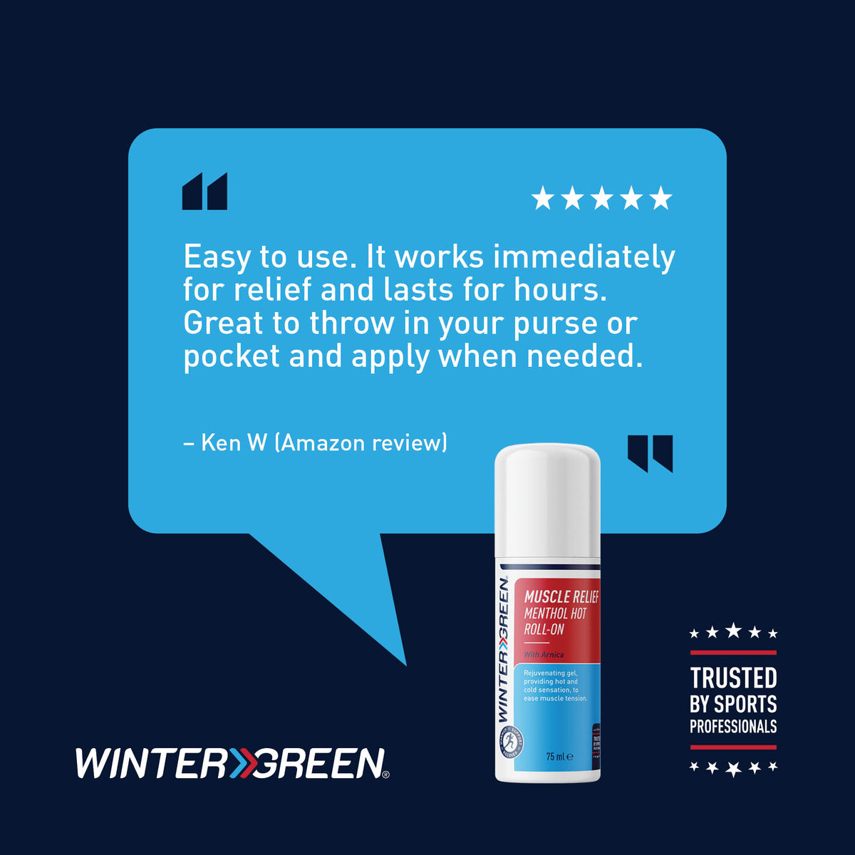 Muscle Relief Menthol Hot Gel Roll on