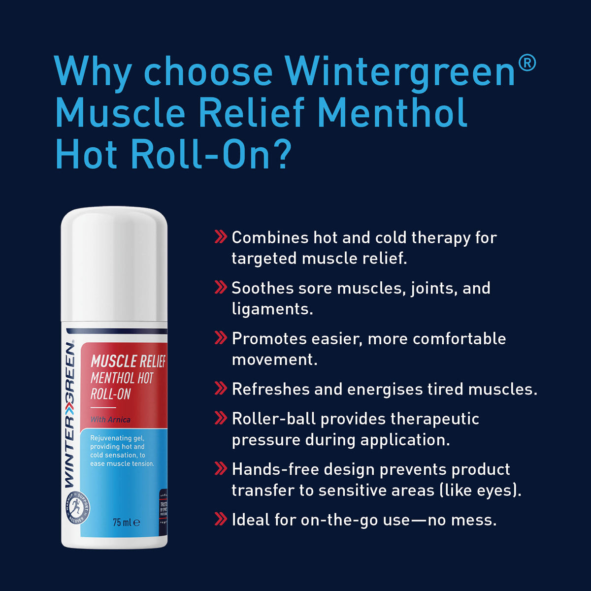 Muscle Relief Menthol Hot Gel Roll on
