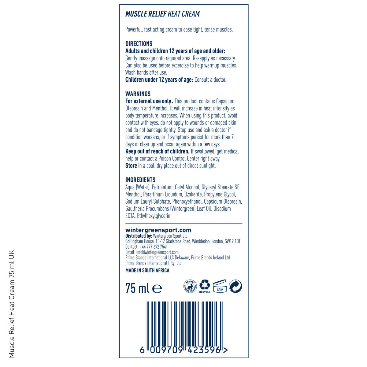 Muscle Relief Heat Cream